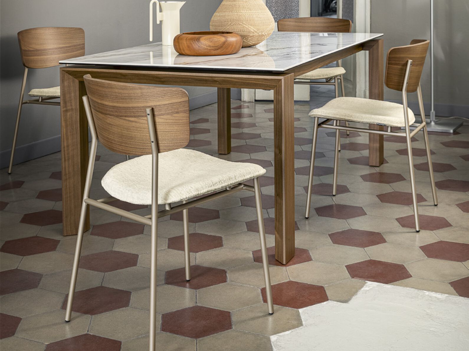 Металлический стул с открытой спинкой Calligaris Fifties ARCH-00048133 - Вид №2