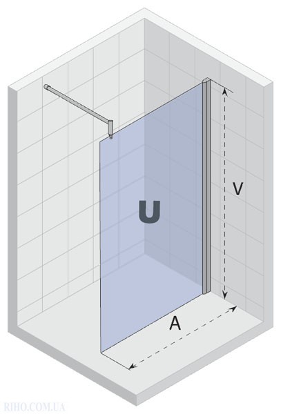 GFB0105800 Неподвижная стенка Riho Fjord Santreyd - Вид №1