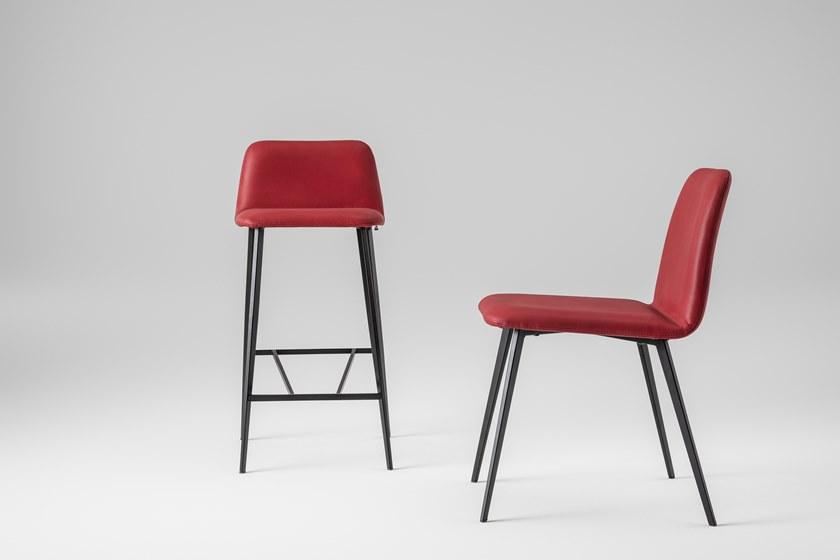 TrabA' Кожаный барный стул Bardot 0032-met - Вид №2