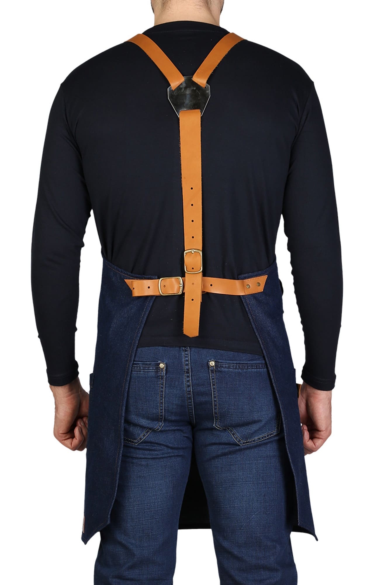 4956850 Фартук HÖĐR с нагрудником denim (джинсовый)  Одежда для официантов  размер Спецодежда  - Вид №3