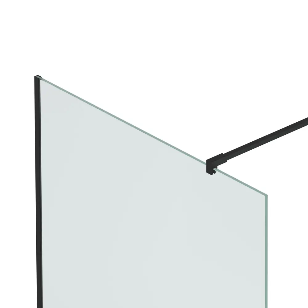 Душевая перегородка Mebelvann 100×200 см с черным профилем и прозрачным стеклом 89372135 STLM-1347135 - Вид №1
