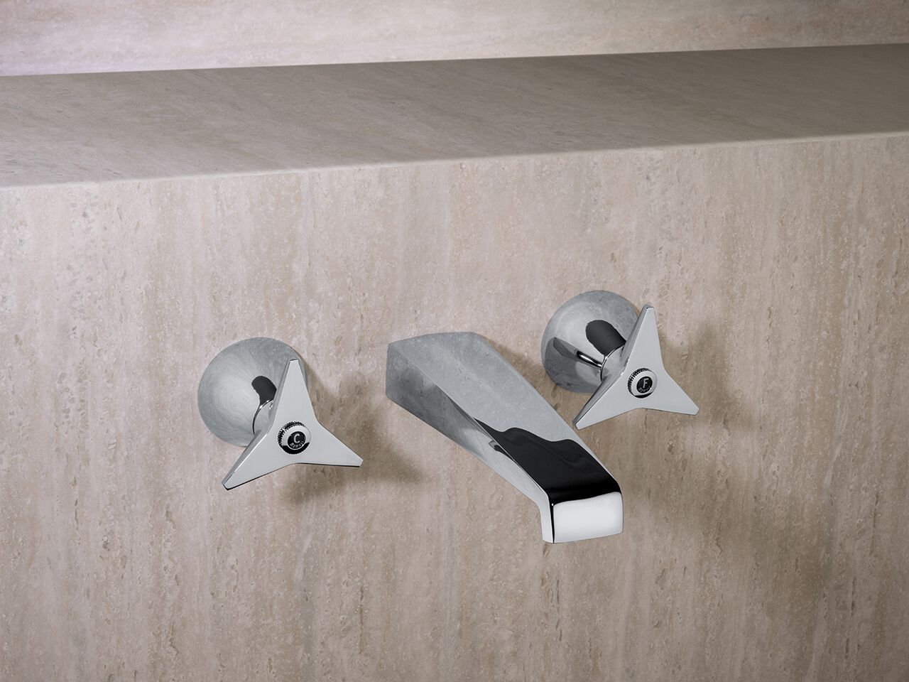 Настенный смеситель для раковины с 3 отверстиями Mamoli Gio Ponti ARCH-00095133 - Вид №2