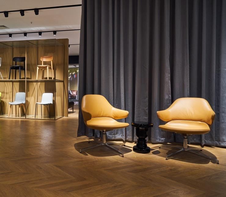 Кожаный спиц поворотный стул с подлокотниками Grado Design ARCH-00145371 - Вид №3