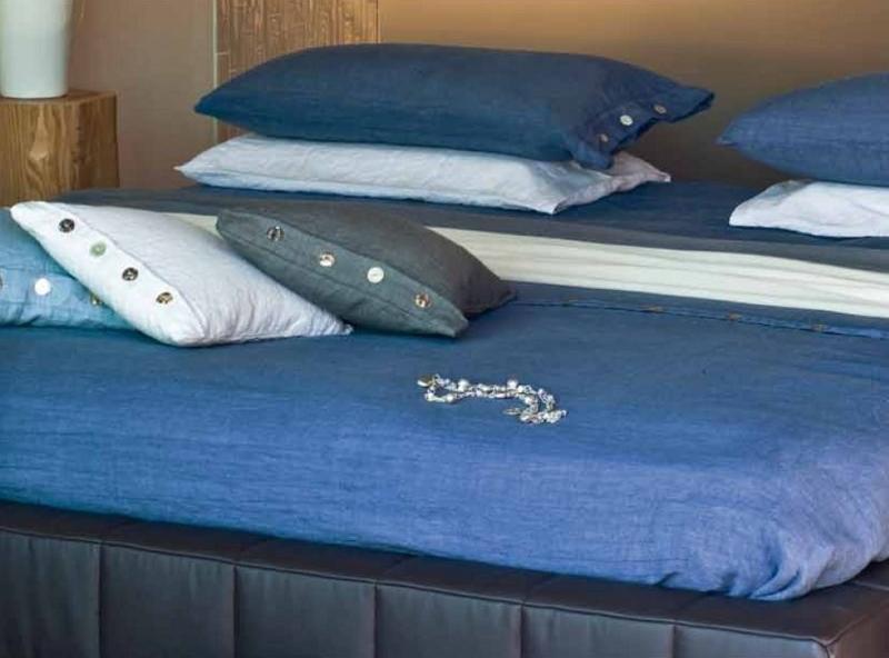 LA FABBRICA DEL LINO Квадратная подушка из льна Basic sun-id-1346181 - Вид №1