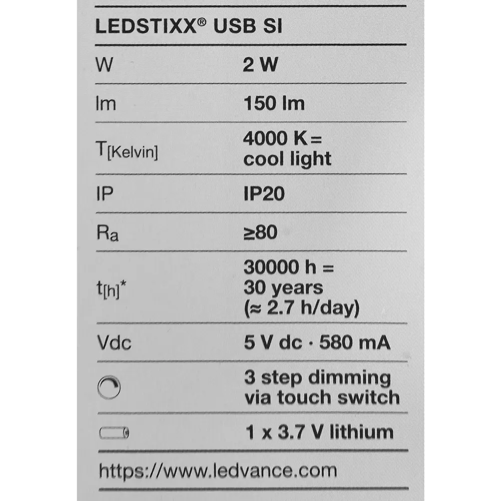 Светильник светодиодный Ledvance Ledstixx на батарейках крепление на клей, цвет серый STLM-2019774 - Вид №8