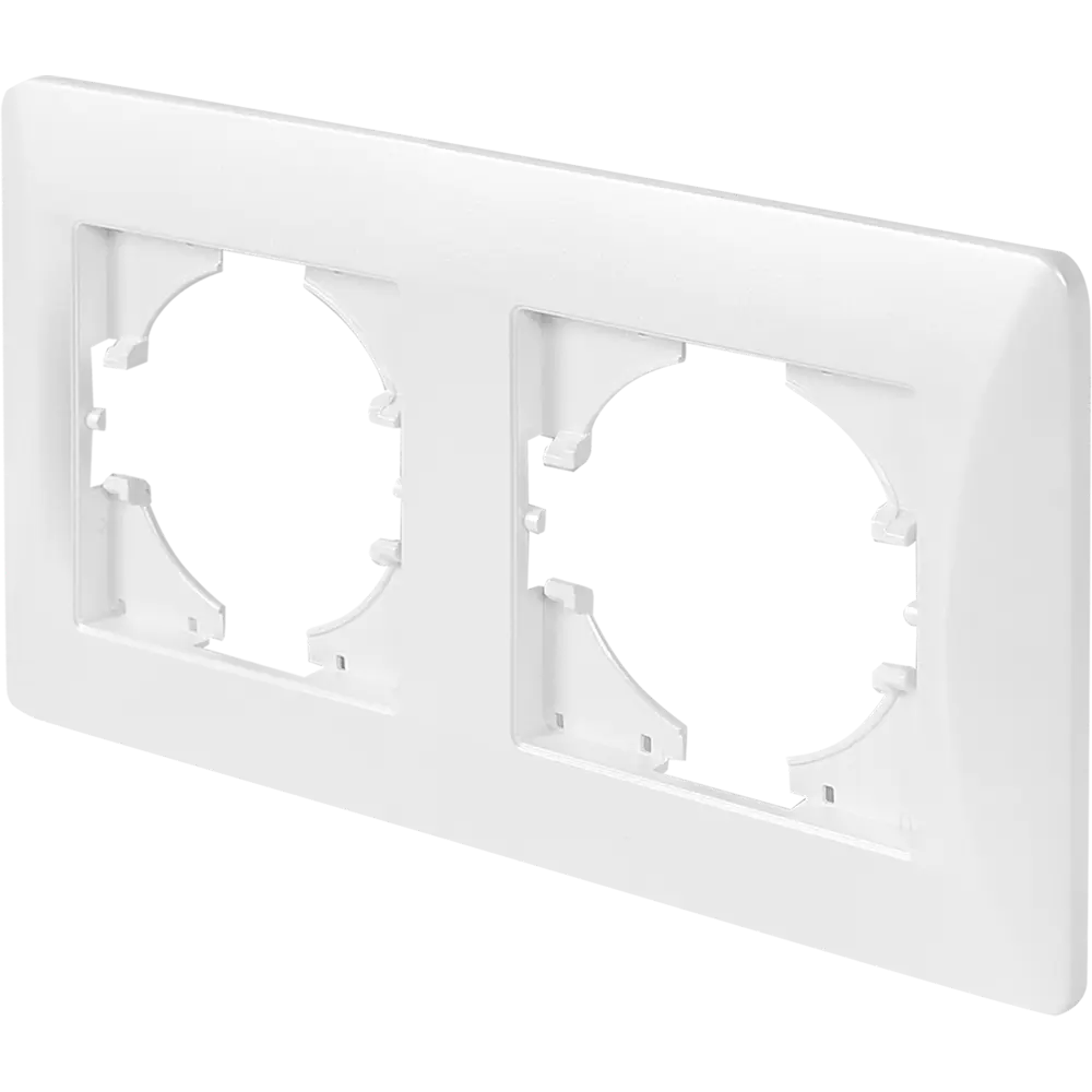 Рамка для розеток и выключателей Gusi Electric Ugra С1120-028 2 поста цвет жемчуг STLM-2195088 - Вид №1