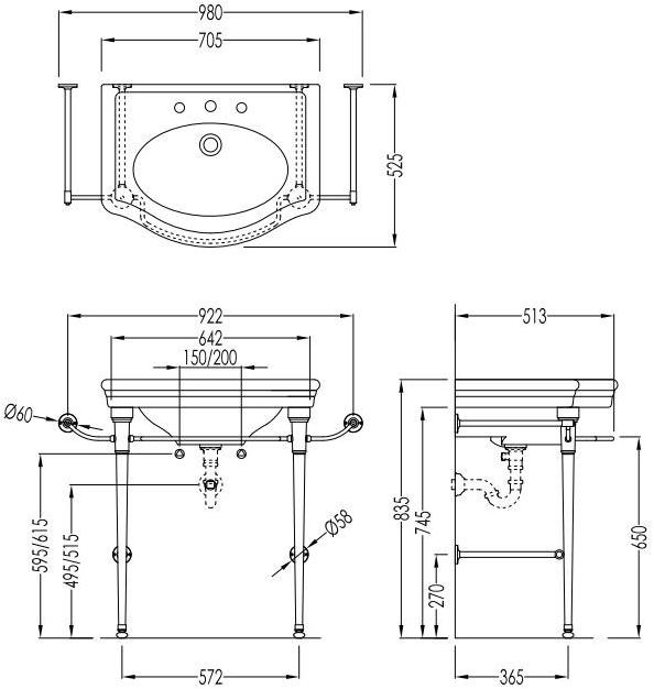 Devon&Devon Раковина с одной консолью из латуни New etoile sun-id-1410964 - Вид №2