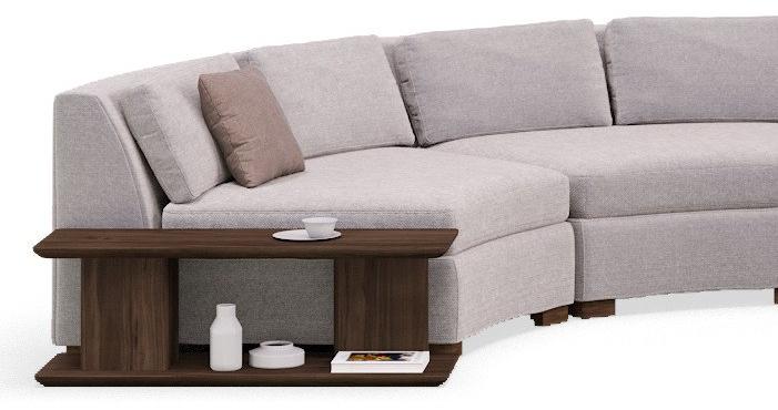 DE.CI Прямоугольный журнальный столик из орехового дерева Claw 12-basc-100 - Вид №3