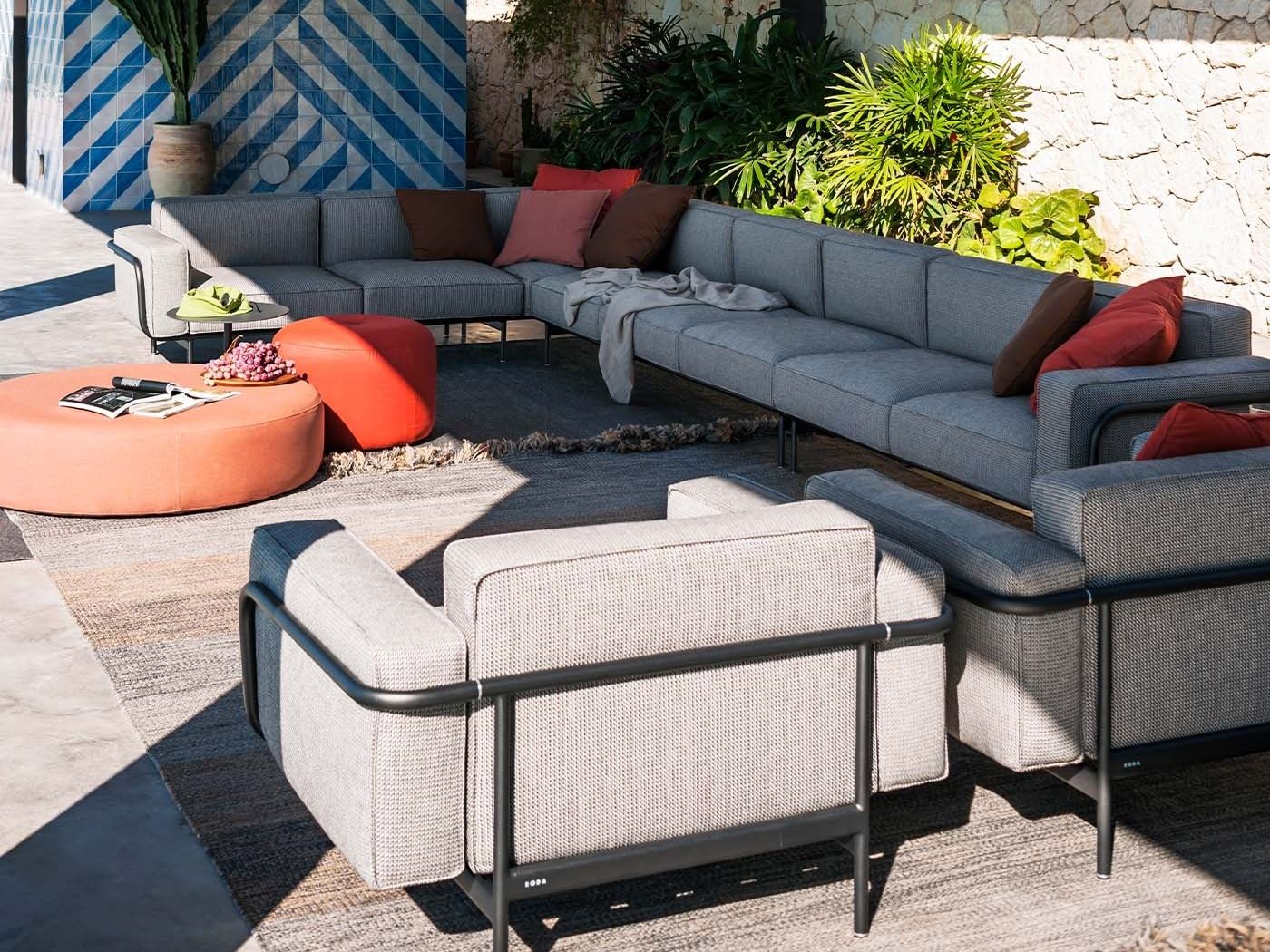 Угловой тканевый модульный садовый диван с полуостровом RODA Extendo ARCH-00108704 - Вид №2