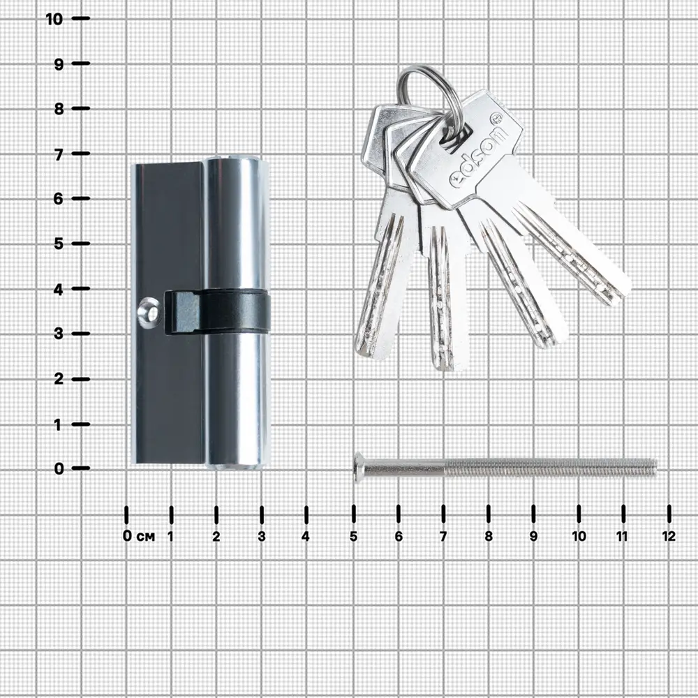 EDSON Цилиндр EDS-CYL 35x35 мм с перфорированными ключами 89404654 STLM-1565907 - Вид №3