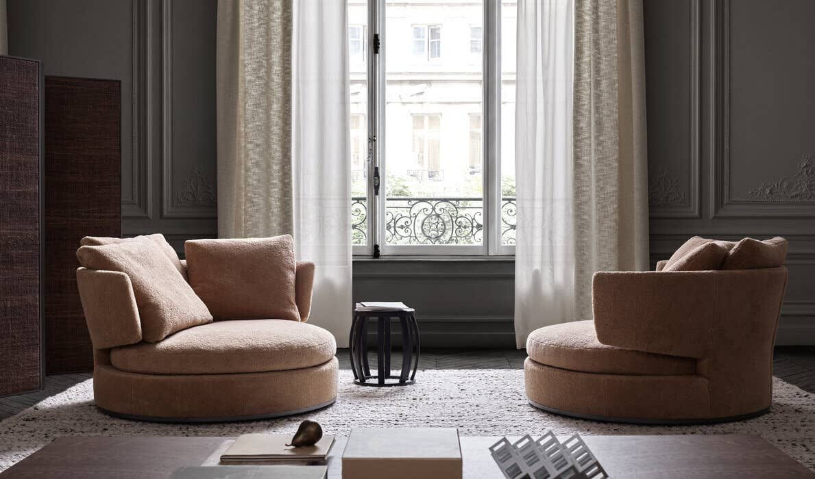 Изогнутый диван из ткани Maxalto Amoenus Soft ARCH-00065931 - Вид №9