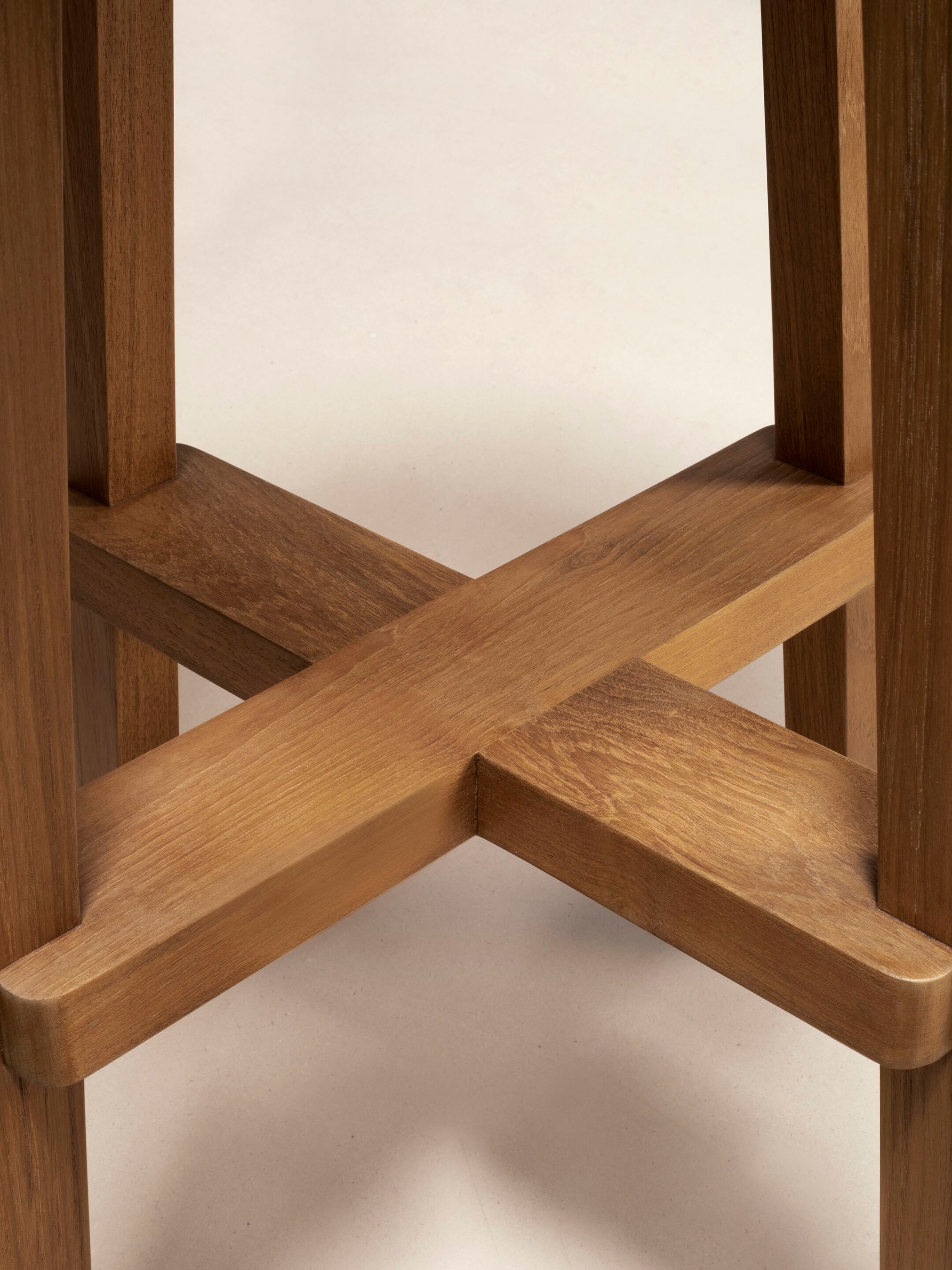 Высокий стул из тикового дерева с подставкой для ног Phantom Hands HIGH STOOL WITH CANE SEAT ARCH-00031194 - Вид №7