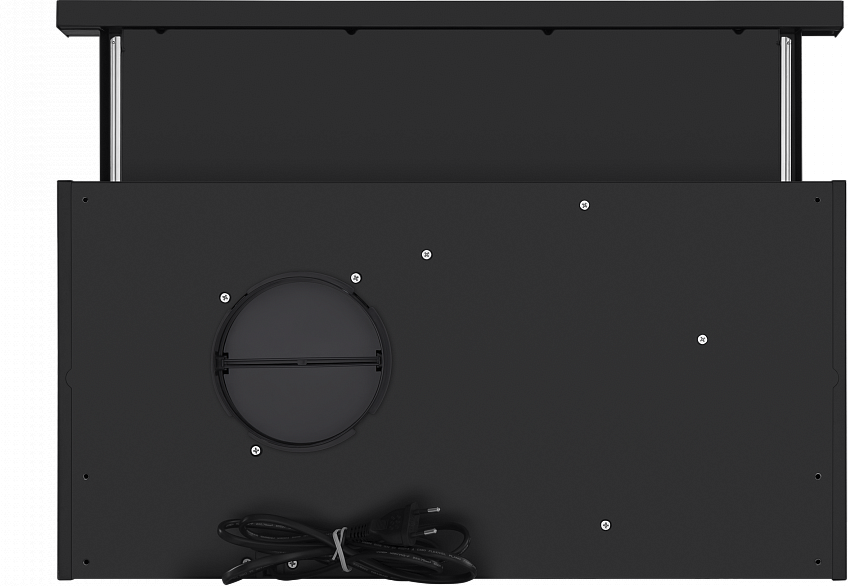 VS LIGHT 60 BLACK Вытяжка vs light 60 черный/ • тип: встраиваемая • цвет: черный • управление: колыбельное • ширина, мм: 600 • полная потребляемая мощность, вт: 140• количество скоростей: 2 • максимальная производительность, м3/ч: 480• диаметр воздуховода Santreyd  - Вид №7