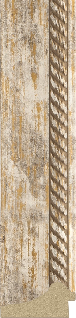 BY 3355 Зеркало с фацетом в багетной раме - прованс с плетением 70 mm EVOFORM Exclusive - Вид №3