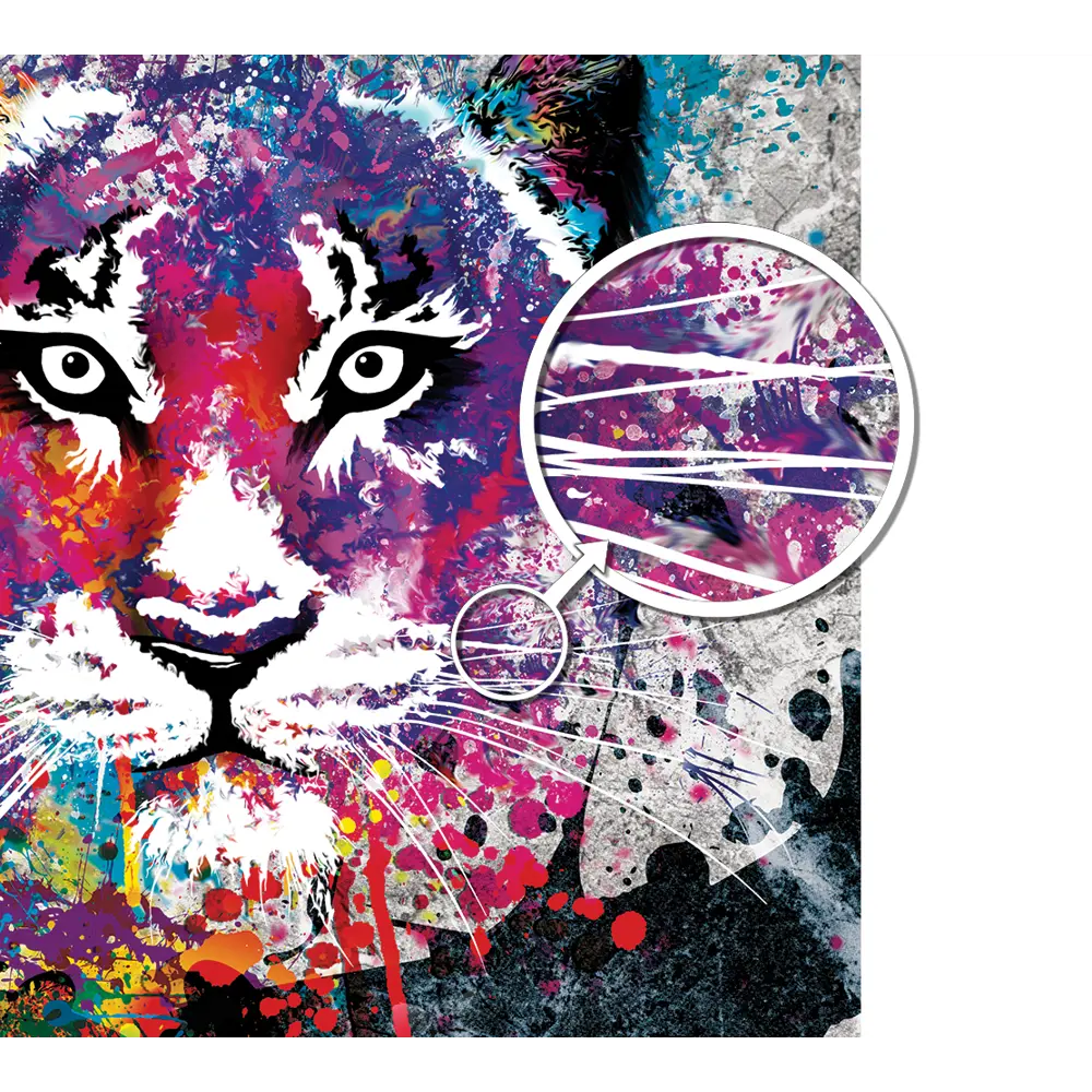 Фотообои Красочный тигр флизелиновые 300x270 см L13-811 FBRUSH 3D FLIZART STLM-2059225 - Вид №1