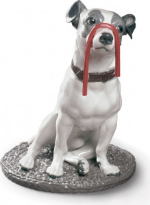 10669077 LLADRO Фигурка Lladro "Джек-рассел с лакрицей" 27х34см Фарфор