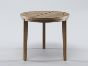 Круглый садовый столик в ироко