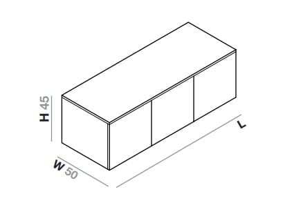 Деревянный шкаф для умывальника с дверцами с зеркалом Inbani слой ARCH-00140341 - Вид №6