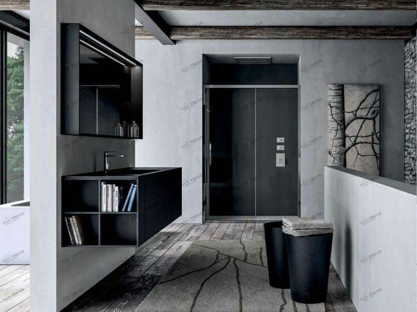 Ideagroup Одинарная подвесная тумба для ванной из fenix-ntm® Sense sun-id-1397281