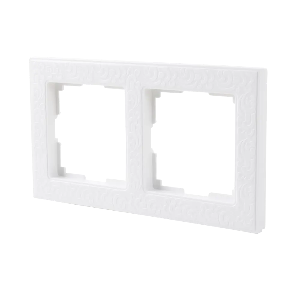 Рамка для розеток и выключателей Werkel Flock 2 поста, цвет белый STLM-2209338 - Вид №1