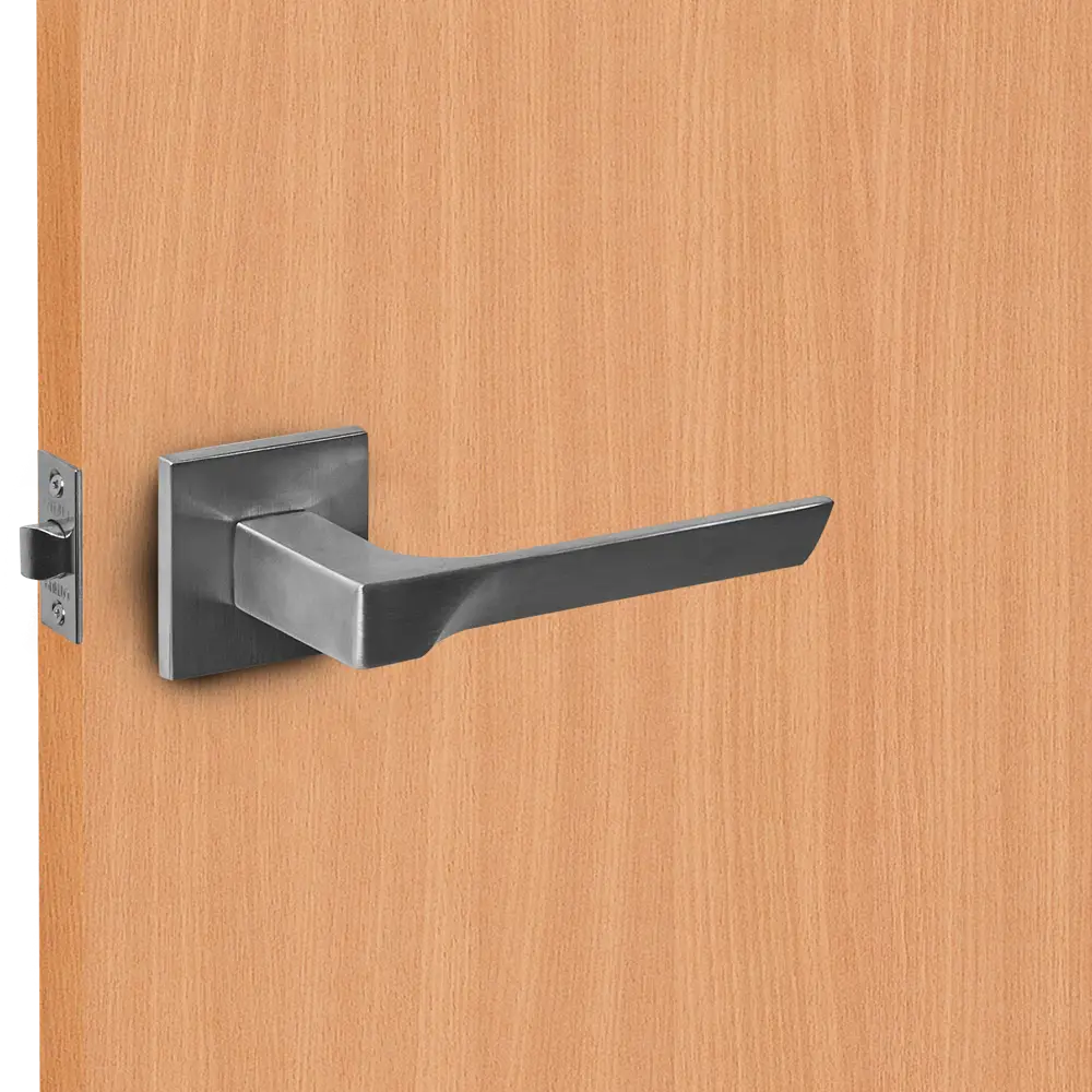 Дверные ручки Punto Plane без запирания цвет матовый хром STLM-2045097 - Вид №4