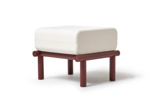 Квадратный пуф из ткани