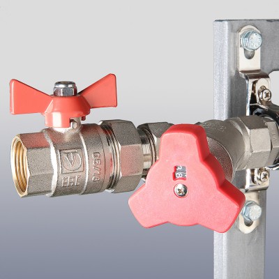 VT.GPR.06S04.L2 Узел этажный для поквартирного учета тепловой энергии с перепускным клапаном Valtec 1", 2 вых., ввод слева  - Вид №6