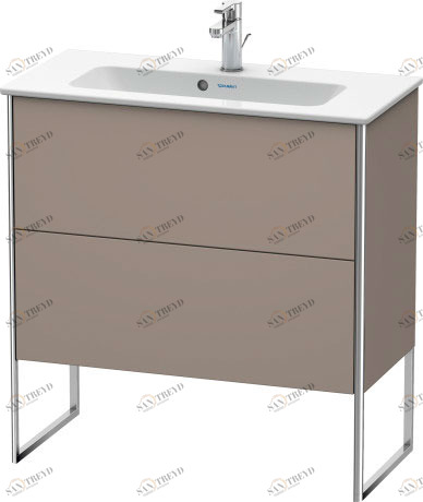 XS445504343 Тумбочка напольная компакт XSquare #XS4455 810 x 388 мм Базальт матовый, декор Duravit