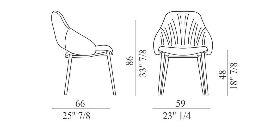 Мягкий стул EFORMA силуэт ARCH-00134703 - Вид №4