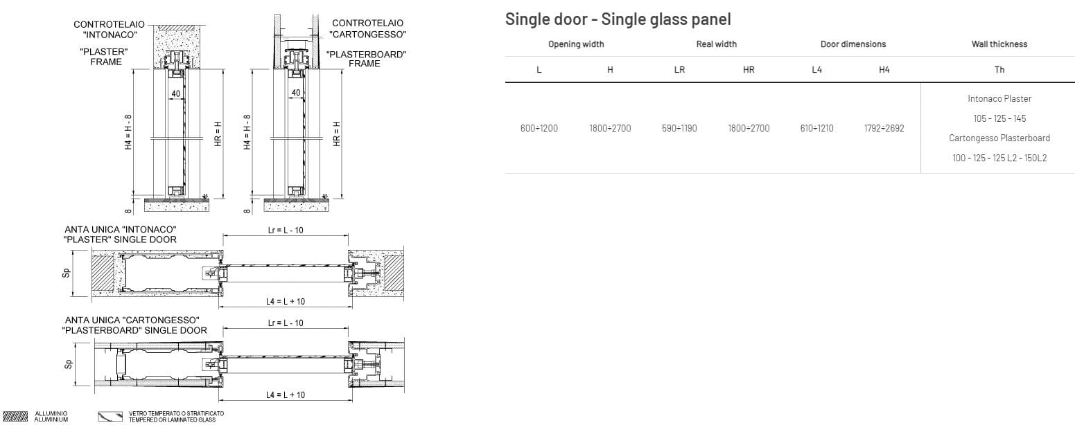 Стеклянная дверь Scrigno MIRR SCORREVOLE ARCH-00074172 - Вид №1