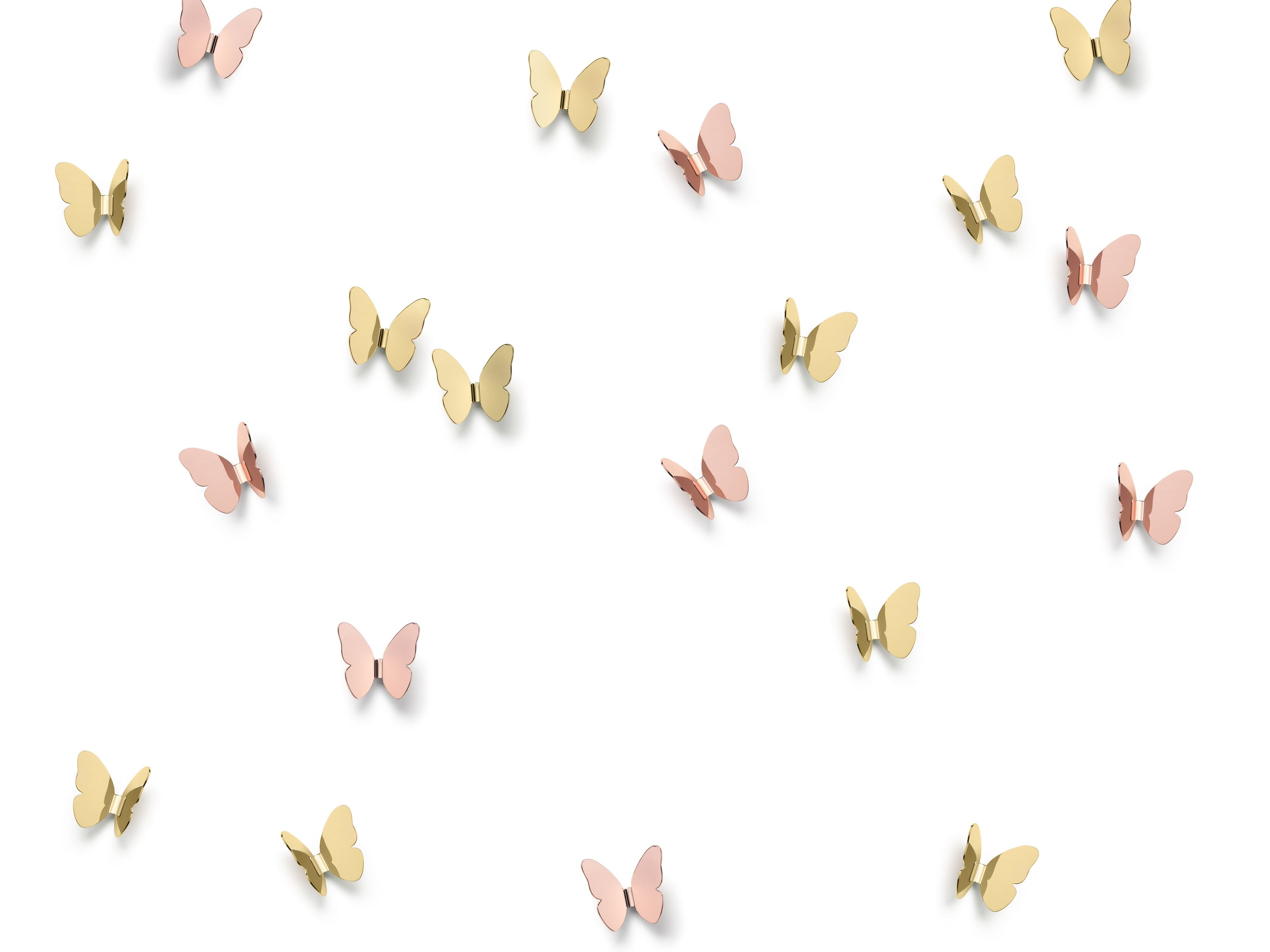 Латунная настенная вешалка GHIDINI1961 SINGLE BUTTERFLY ARCH-00130709