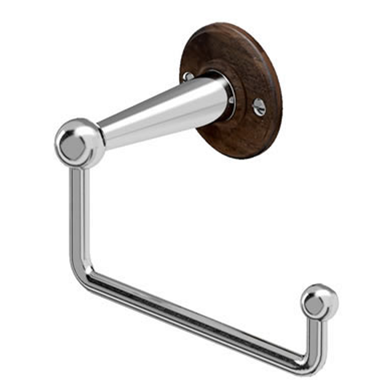 Burlington Держатель для туалетных рулонов со спинкой из орехового дерева A16 WAL  - Вид №1