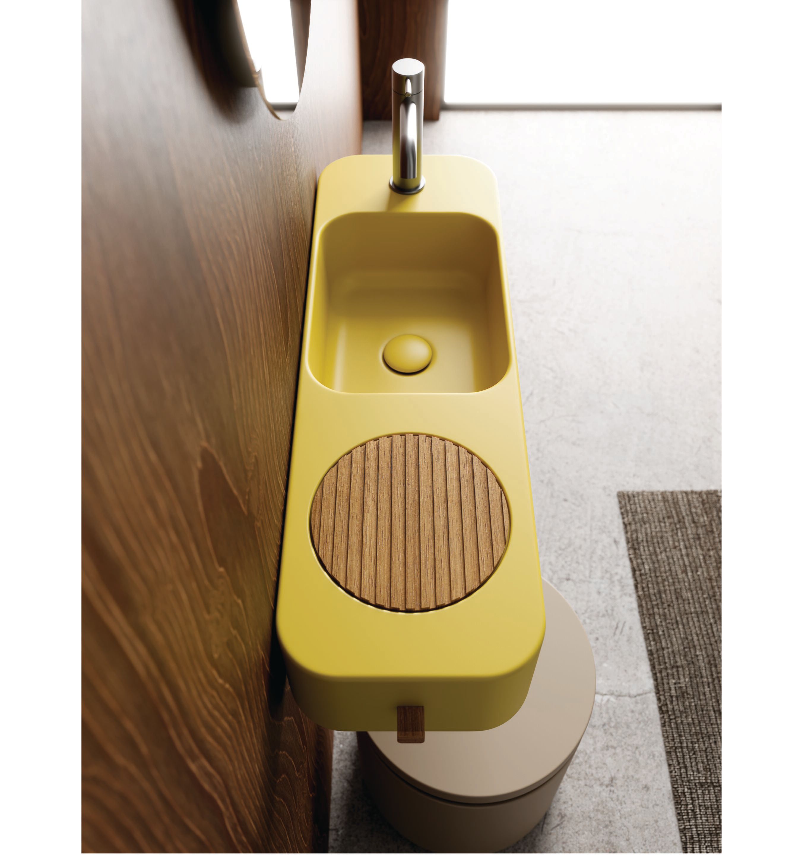 Керамическая подвесная прямоугольная одиночная раковина Nic Mini Living ARCH-00040675 - Вид №1