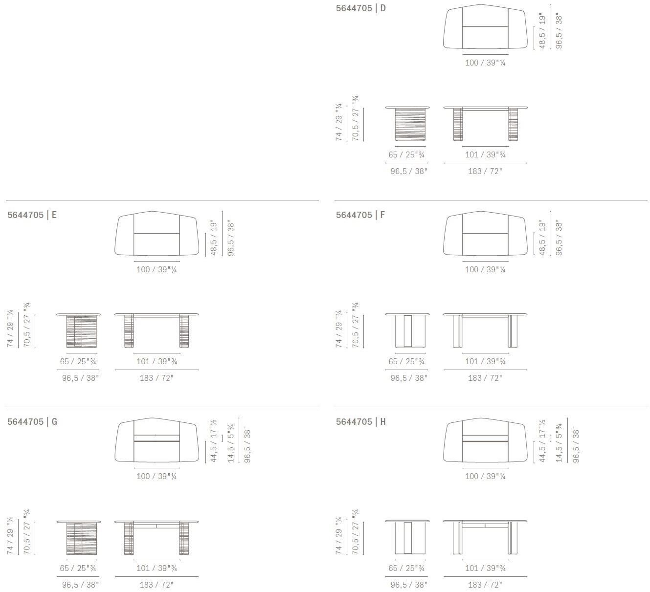 Poltrona Frau Рабочий стол в коже L'ufficio - sistemi direzionali sun-id-1451322 - Вид №3