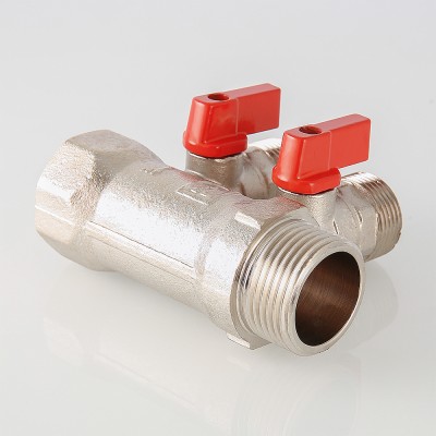 VTc.580.NE.0602 Коллектор с отсекающими кранами, под «евроконус» Valtec 1" x 2 вых., «евроконус»  - Вид №5