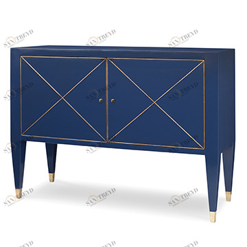 Шкафы 09209-820-021 Beaumont Cabinet - Cadet Blue w/ Gold St Ambella 