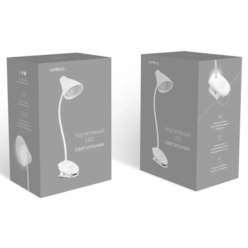 Настольная лампа Rombica LED Clamp 5 Вт 300 Лм, цвет белый Santreyd STLM-2162665 - Вид №3
