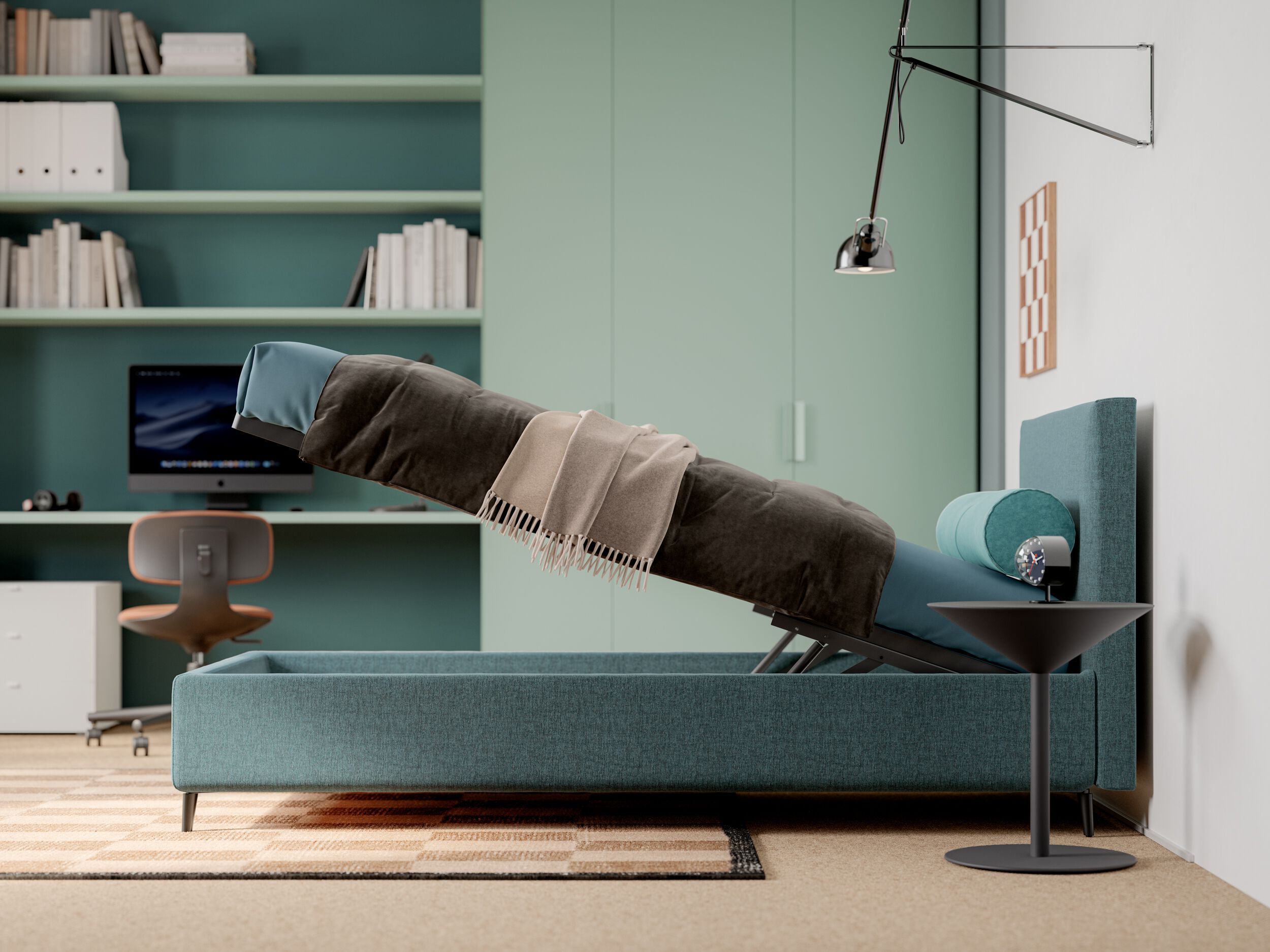 Односпальная кровать с мягким изголовьем Twils ARCH-00098378 - Вид №2