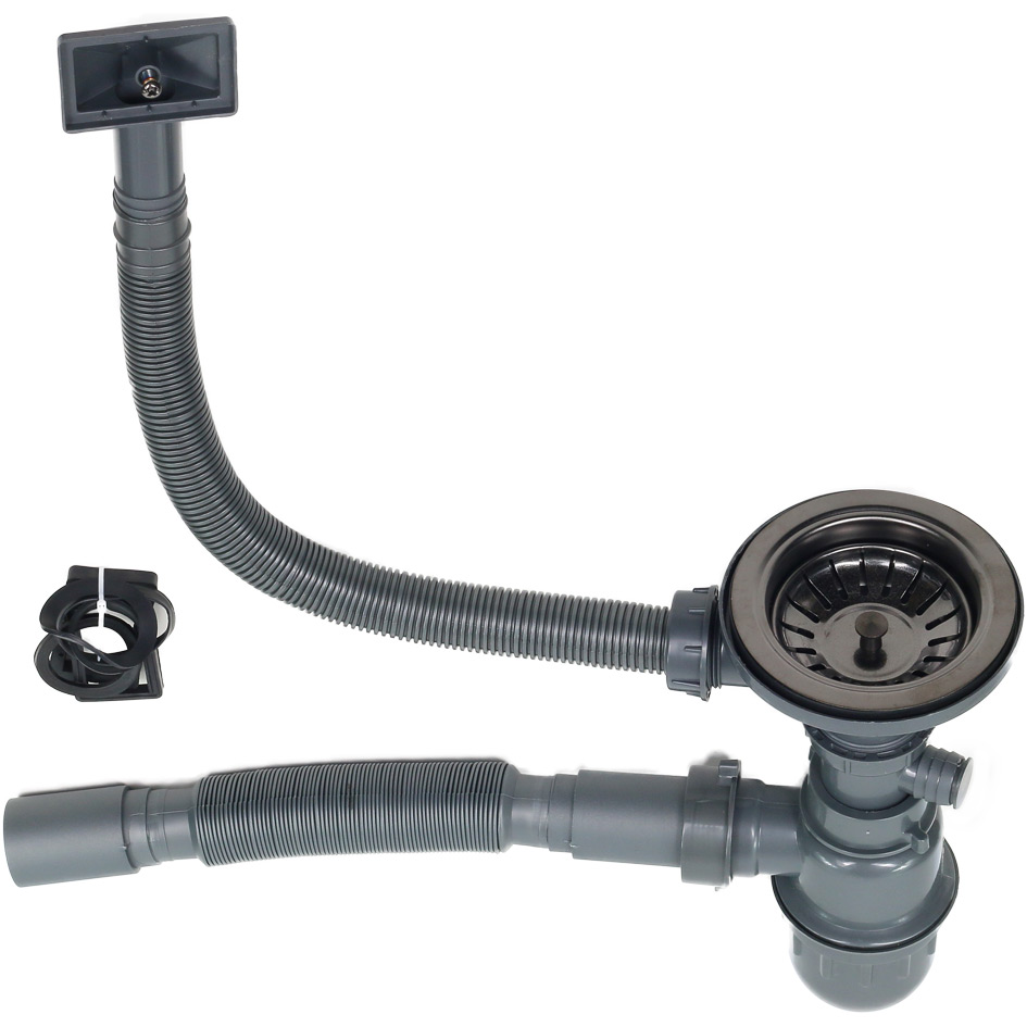 Мойка D400B Octavia MELANA Profline 1,2/200 ГРАФИТ врезная фигурная D400B D400B черная - Вид №1