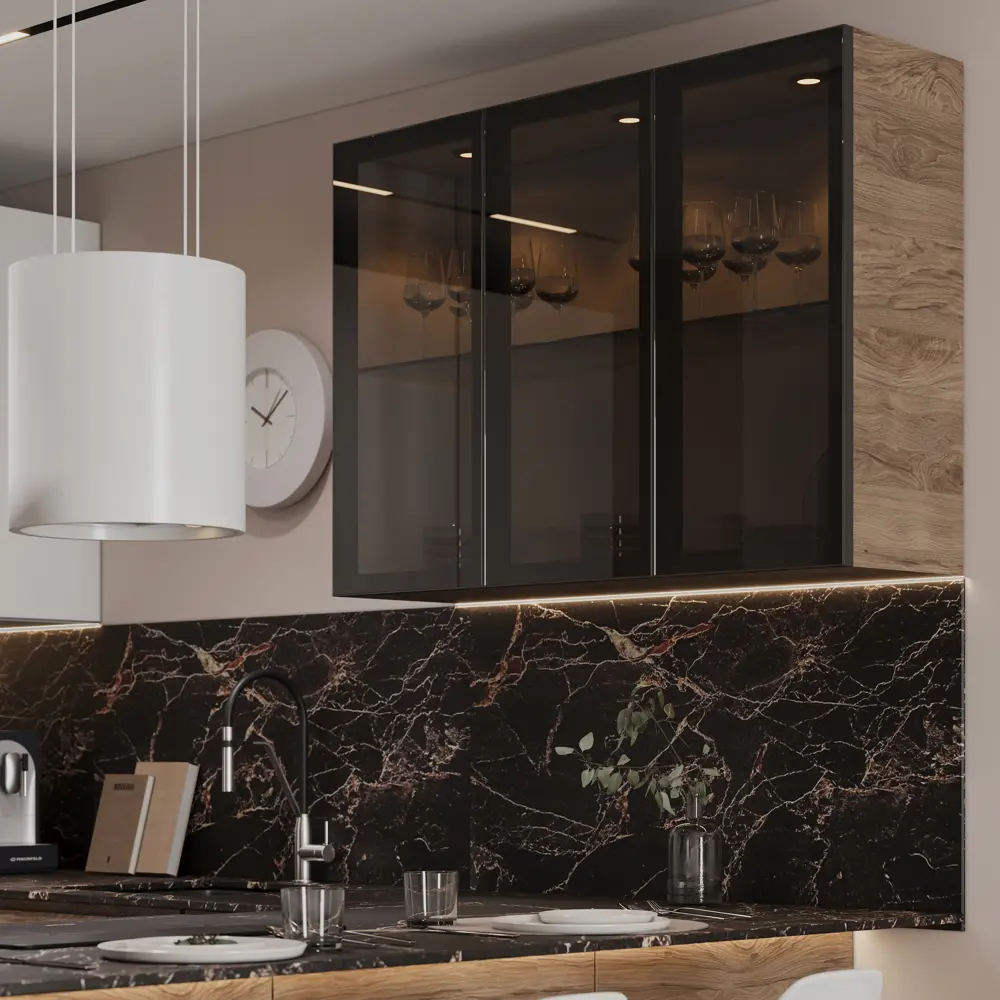 Угол для кухонного шкафа Токио 4x40-77 см KONSENSA ЛДСП цвет коричневый Токио темное дерево STLM-2053458 - Вид №9