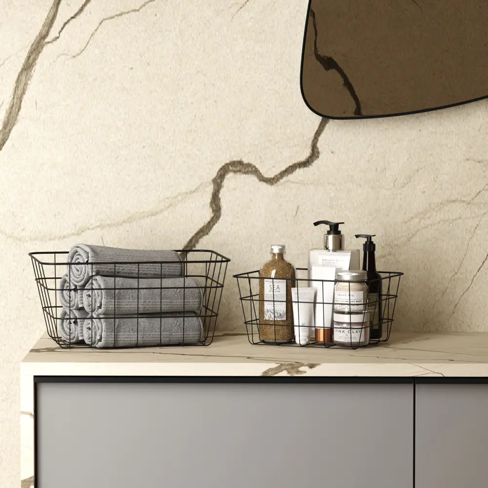 ZENFORT Металлические корзины для хранения Уют черные 2 шт 89381084 STLM-1570995 - Вид №1