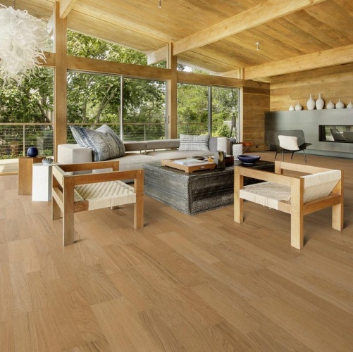 Паркетная доска Kahrs Дуб Бриз Линнея Полуматовая Брашированная 2600200568 - Вид №3