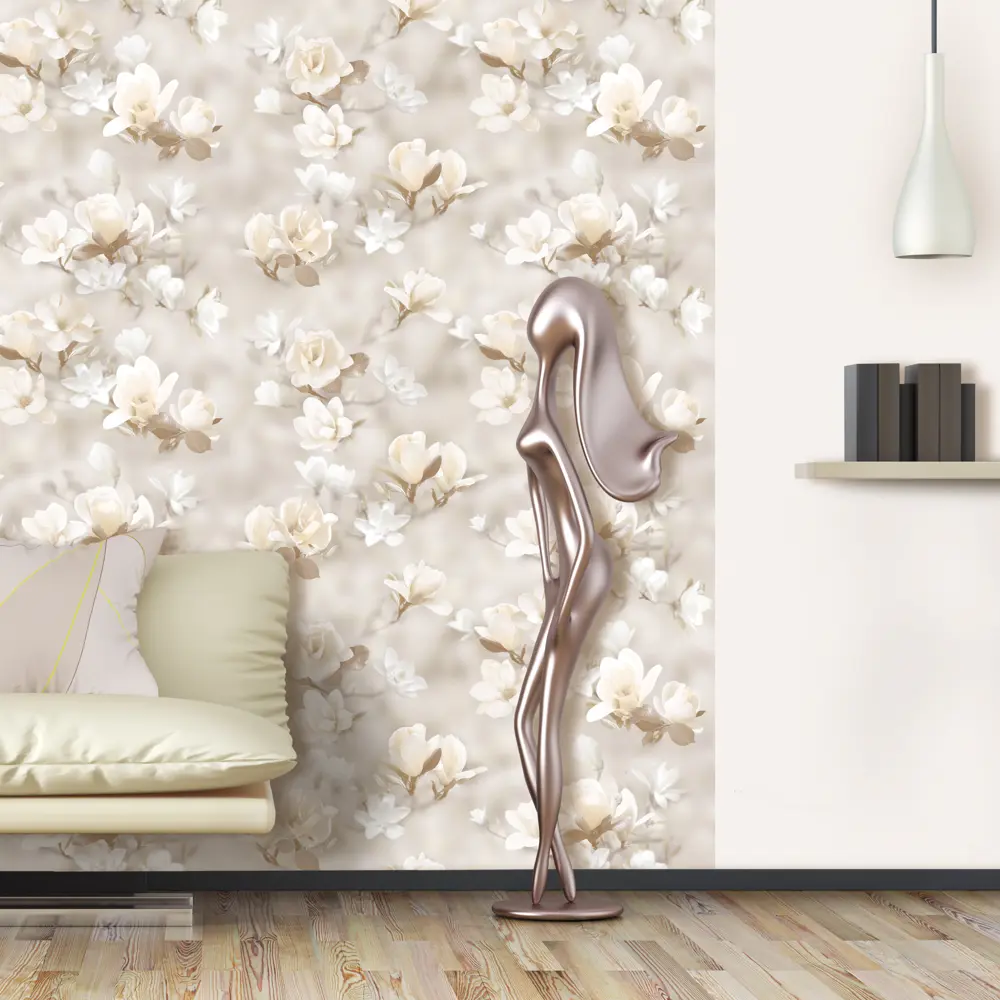 Обои флизелиновые Аурелия бежевые 1.06 м 4933 ГТФ1Э Santreyd STLM-2151895 - Вид №3