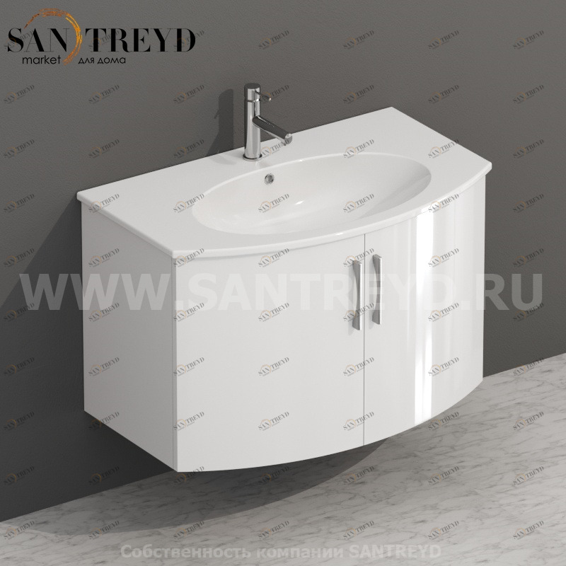 MDMA80Y001 Тумба с двумя створками 78 см белая Globo 4ALL Италия Ceramica Globo