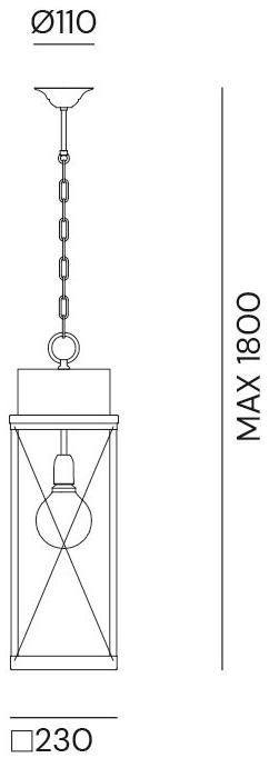 Il Fanale Подвесной светильник для улицы из латуни Lanterne 265.18.oo - Вид №1