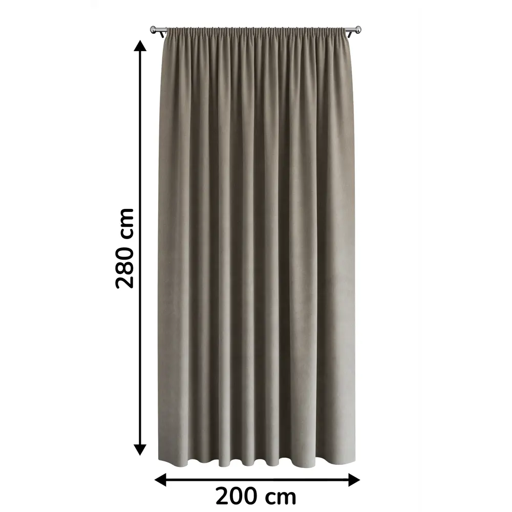 Штора MIAMOZA Меланж на ленте 200×280 см в неоклассическом стиле 89427087 STLM-1583442 - Вид №1