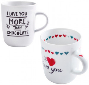 57G254A50672C 2 шт. Подарочный набор счастливых чашек я тебя люблю / больше, чем шоколад Kahla-porzellan