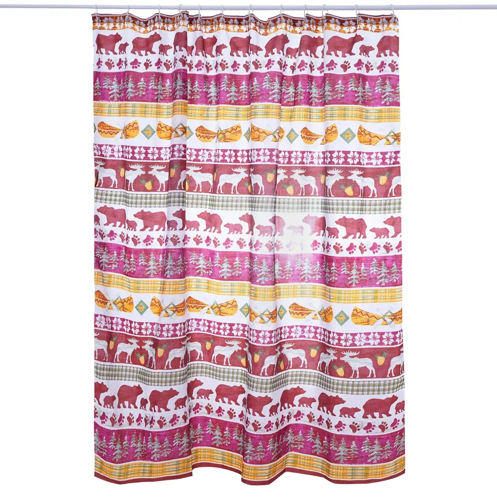 Штора для ванной комнаты «Vidage Suomi» 180х180 см цвет красный Без серии STLM-2191426