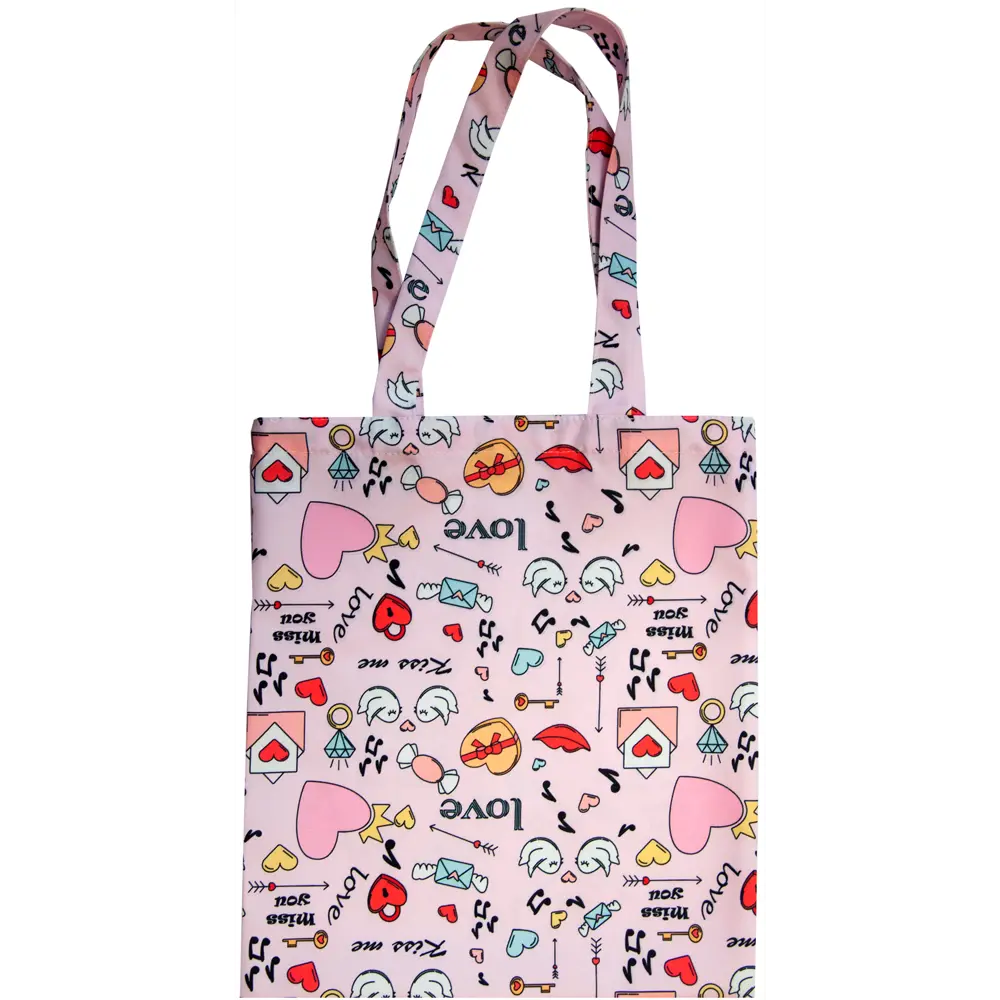 Сумка шоппер Seasons Love message 40x45 см розовая STLM-2184865