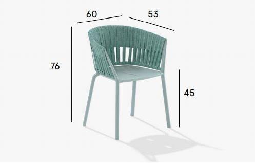 FAST Садовый стул из алюминия и ткани с подлокотниками Ria 7601 - 7602 - Вид №13